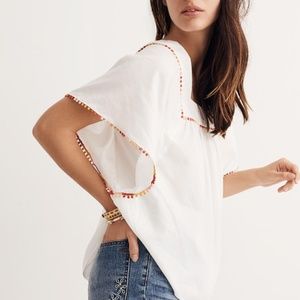 Madewell Pom-Pom Butterfly Top